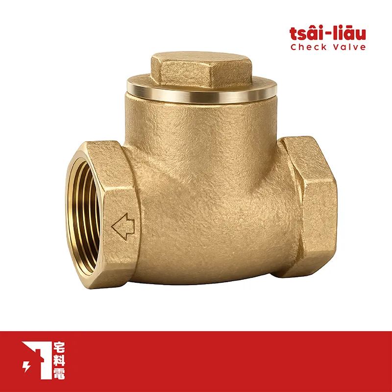 【宅料電】橫式逆止閥 砲金銅 牙口 FS-203富山牌