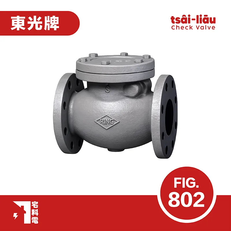 【宅料電】橫式逆止閥 16K 延性鑄鐵法蘭式 FIG.802東光