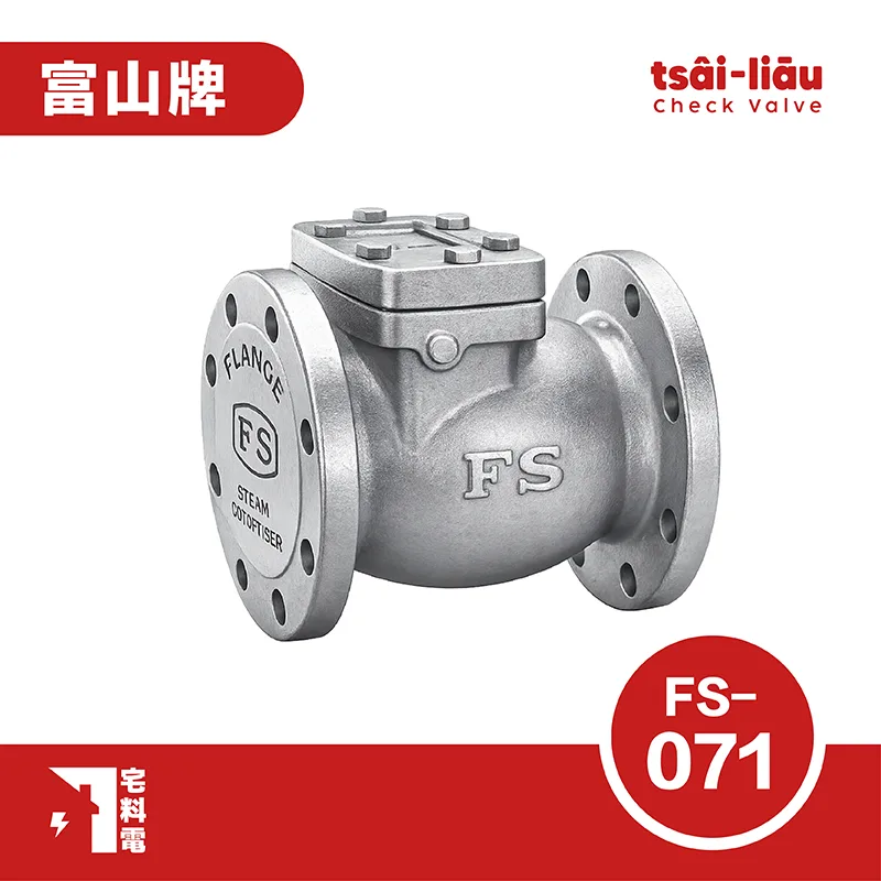 【宅料電】橫式逆止閥 10K 鑄鐵法蘭式FS-071富山